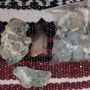 Raw Fluorite, Quartz and Amethyst Scepter Lot